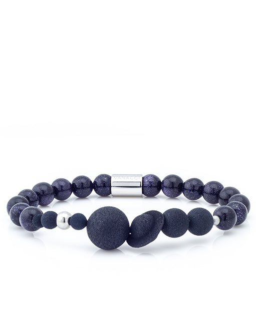 Mens Vanacci Lockstone Solar system Perfume Bracelet with sparkling beads and pluto