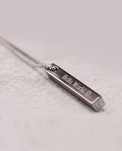 Vanacci mens element Titanium pendant with engraving