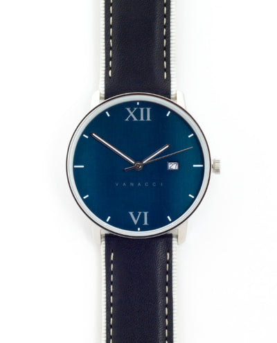 Vanacci Watch Midnight Front Face in dark blue