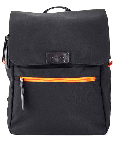 Vanacci canvas laptop backpack in black and orange