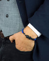 Vanacci Lockstone Lapis lazuli Perfume Bracelet with the planets of the solar system on a smart man