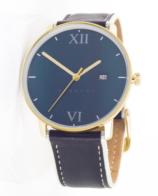 Gold Vanacci Mens Watch Midnight 