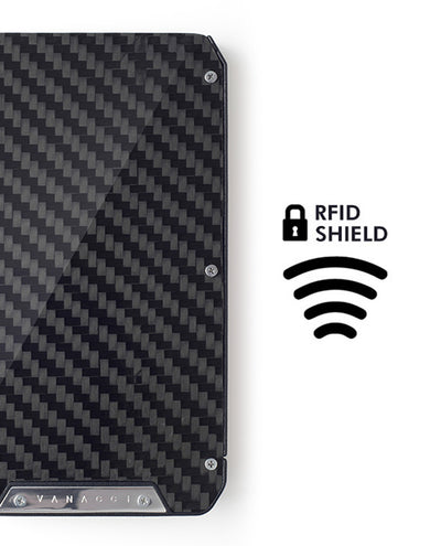 Vanacci Stealth 3 wallet full carbon fiber and RFID shield Logo