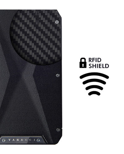 Vanacci Stealth 3 wallet illustrating RFID secure badge